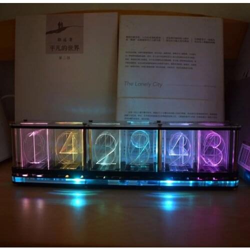 Imitate Glow Clock Full Color RGB Glow Tube Clock LED Music Spectrum Kit