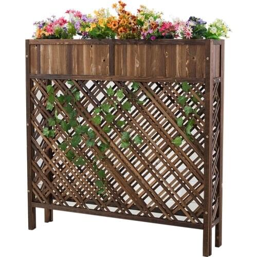 TT Restaurant Partition Flower Stand Antiseptic Wood Outdoor Planter Restaurant Wooden Fence Fence Indoor Courtyard Decoration