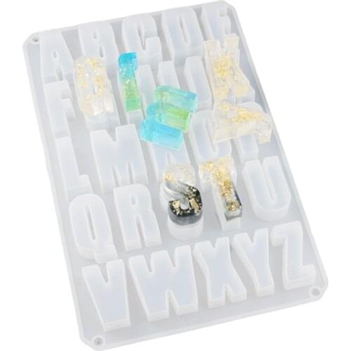 English Letter Pendant Resin Mold Kit Alphabet Resin Casting Mold Art Craft Tool Material Crystal Mold Soap Making