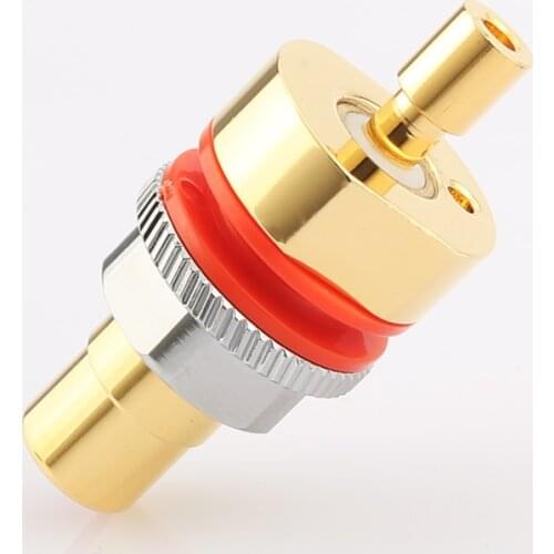 Viborg RC102G RCA Connector Pure Copper RCA Socket Solder RCA Female Socket Hifi for Audio Connector