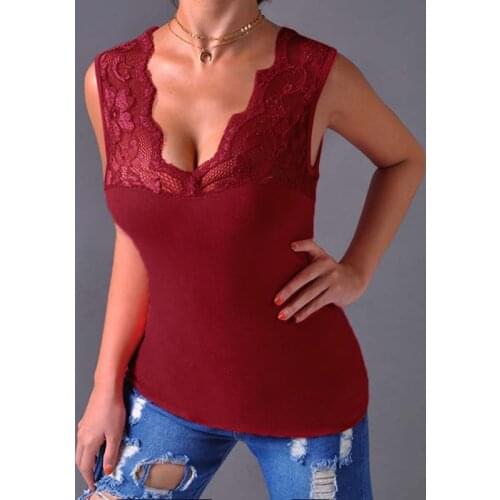 Plus Size 2021 New Fashion Lace Camis Sexy Women Summer U Neck Top Sleeveless Lady Casual Strappy Backless Tank Tops Loose Shirt