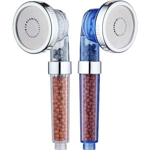 3 Function Adjustable Jetting Shower Head Bathroom High Pressure Water Handheld Saving Filter SPA Shower Heads