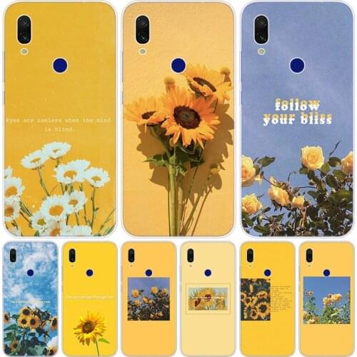Flower Sunflower Rose Silicone Case for Xiaomi Redmi K20 5X 6X Play A1 A2 8 Lite 7A 6A S2 Y3 Note 4 4X 5 6 7 Pro F1 Soft Cover