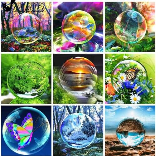 Symphony Bubble Forest Diamond Painting 5D Diy Wall Art Abstract Landscape Sticker Diamond Embroidery Room Decoration Gift