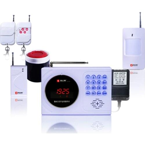 Digital Clock Display GSM Burglar Alarm System 120 wireless defense zones and 2-wired zones