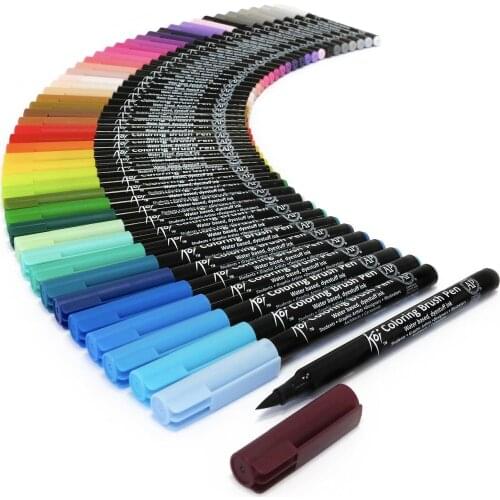 Japan Sakura Koi - Blendable Water-Based Watercolor Manga Coloring Brush Pen - 49 Colours Available