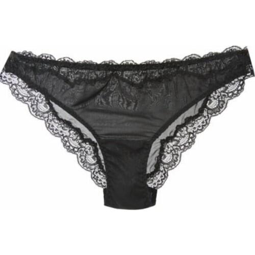 Bogeda Silk Underwear Women lace beriefs seamless sexy underwear lingerie beige white black lace briefs Free Shipping