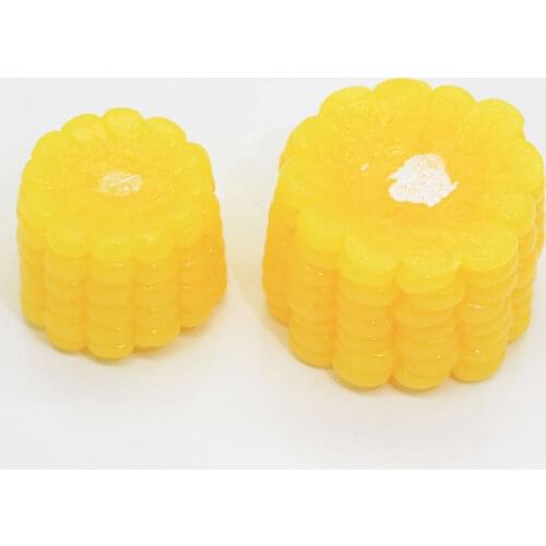 1/5pcs Cute Yellow Color Corn Beads Cabochons Artificial Pvc Two Sizes for Gifts or for Home Decoration Materials