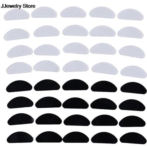 10Pair Anti-slip Silicone Nose Pads For Eyeglasses Glasses Frame Stick On Nose Pad Eyewear Accessories 19*8*1mm
