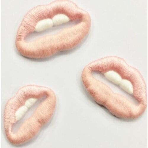10 pcs/lot Lips Embroidery Cloth Paste Clothes Patch No Stickers Chapter Repair Subsidies Bag DIY Decorative Accessories