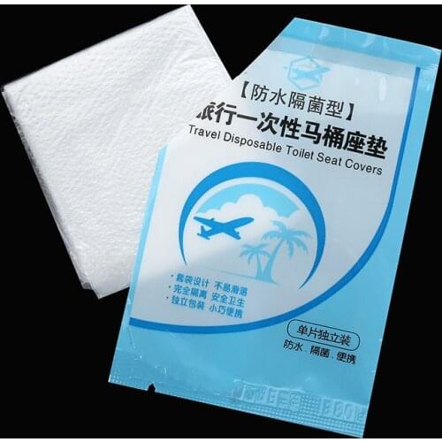 10 Pcs Disposable Toilet Seat Cover Mat Portable Waterproof Safety Toilet Seat Pad For Travel/Camping Bathroom Accessiories