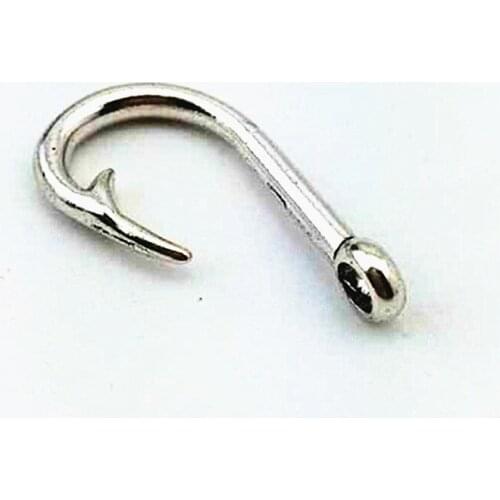50 Pieces A Lot Alloy High Quality Trendy Fishhook Charm Jewellery Making Diy