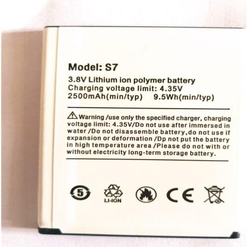 Original Ulefone S7 Battery 2500mAh For 5.0inch ulefone s7 Smart Phone with phone stander
