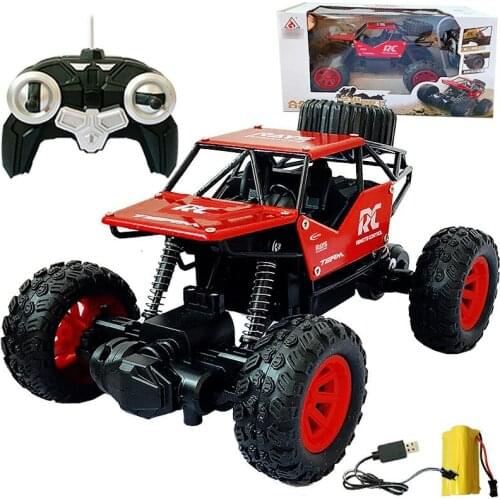 Remote control car aluminum alloy off-road vehicle wireless charging off-road climbing car boy toy car spot