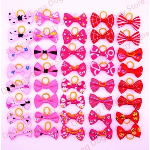 50/100pcs Pet Dog Girls' Hair Bows Dog Girl Hair Accessories Dog Grooming Pet Supplies
