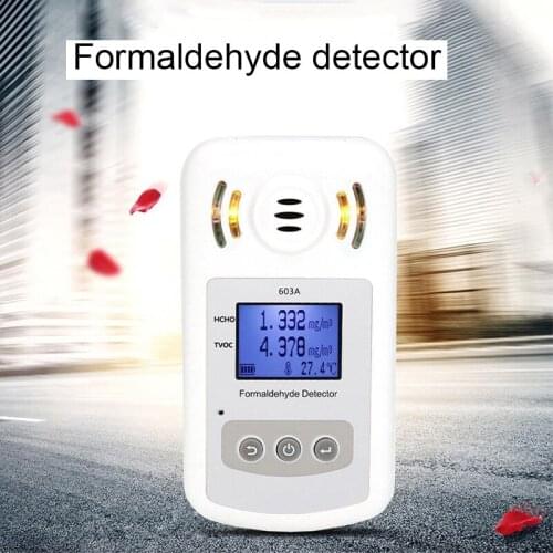 Formaldehyde Detector TVOC Ambient Temperature Gas Analyzer Air Quality Alarm HCHO Sound And Light Alarm With LCD Backlight
