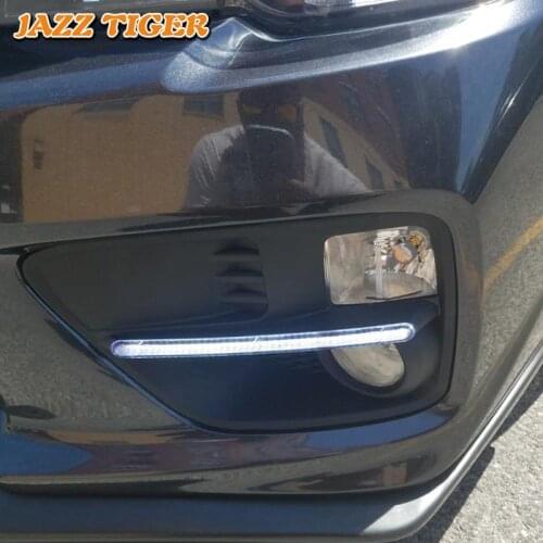 Daytime running lights For Subaru WRX 2015 2016 2017 auto LED flexible Drl with turn signals Fog lights headlights Bumper lamps