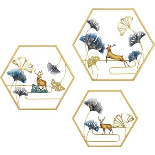 Home Decoration Wall Feng Shui Decoration Wall Decoration Deer Head Creative Pendant Ornament Room Decor Aesthetic Room Decor