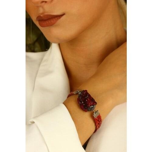 Dr Stone natural Stone womens amethyst Bracelet silver plated Z121ar328 219828544