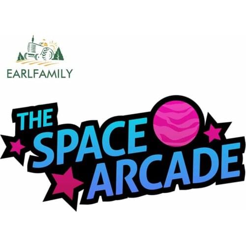 EARLFAMILY 13cm x 6.2cm for The Space Arcade - Logo on Behance Fashion Occlusion Scratch Car Decals Bumper Window Stickers