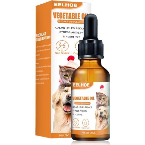 30ML Hemp Essential Oil For Dogs Natural Herbs Of Pet Care Oil Anxiety Relief Pain Joint Hip Strengthens Immunity