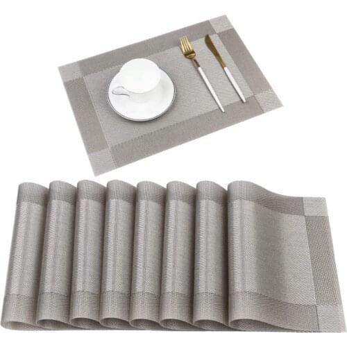 Eco-Friendly Placemats Pvc Western Placemats, Hotel Heat Insulation Pads, Table Mats, In Kitchen Accessories Cup Wine Mat