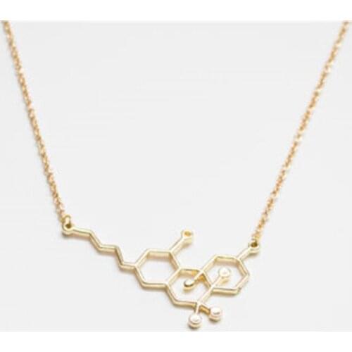 European And American Hot Style Jewelry Science Students HTC Chemical Molecule Necklace Creative