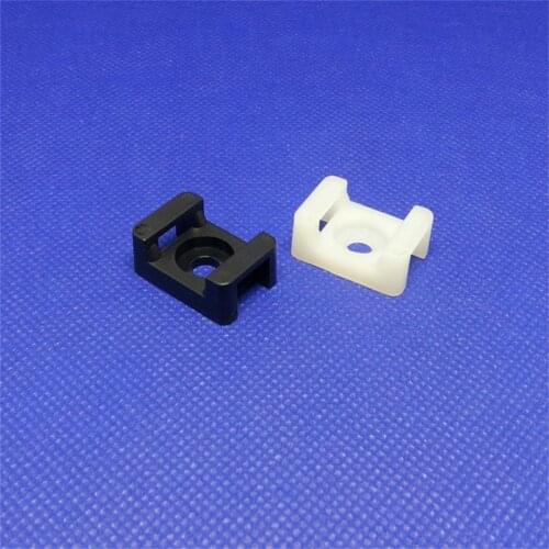 Cable tie mount#HC-1 W*L*H=15*10*7 Tie width 5.2mm white Screw cable tie Mounts,saddle base mount,Nylon Saddle Cable Tie Mount