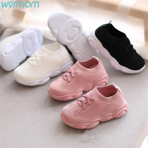 Warmom Spring and Autumn Childrens Mesh Sneakers Boys Breathable Soft Sole Net Shoes Girls Casual Shoes For Kids Baby