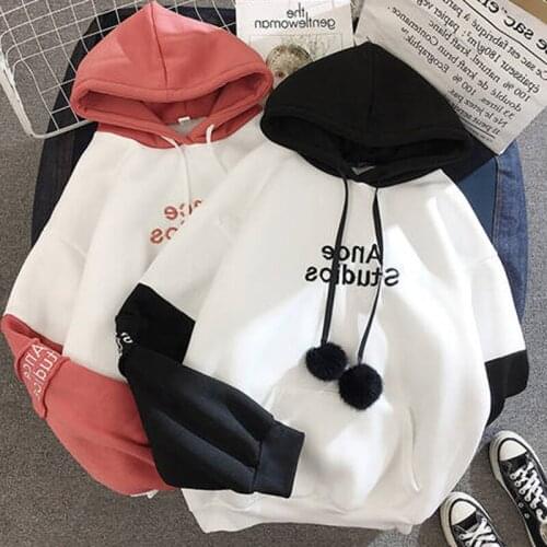 New Womens Wear in Fall/Winter with Velvet Thickened Loose Hat Jacket hoodies harajuku hoodies winter jacket women harajuku