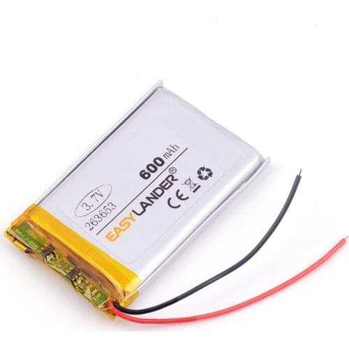 Best battery brand Wholesale 263653 600mAh 3.7v Lithium polymer Battery with protection board for MP5 PSP Bluetooth Earphone