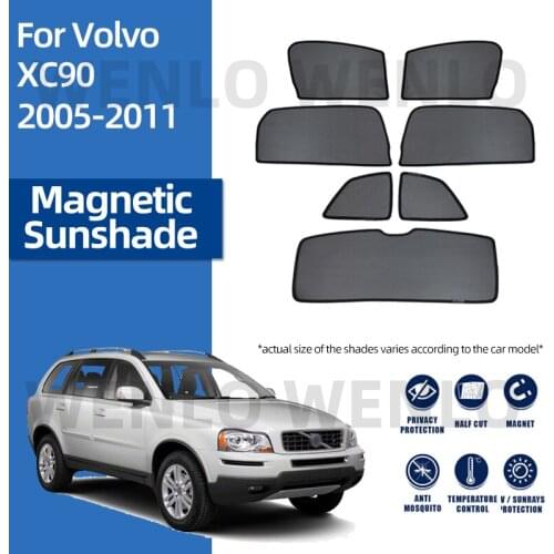For Volvo XC90 2005-2011 Magnet Curtain Car Styling Rear Side Windshiel Sunshade Mesh Sun Visor Protect Window Sunscreen