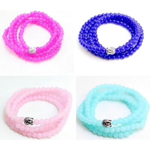 New design Candy Ball bead & Buddha pendant handmade Multilayer bracelet For Women summer Fashion Jewelry High Quality