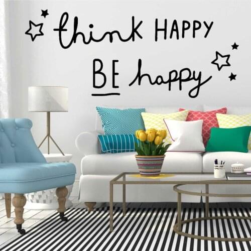 Motivational Quotes Stickers Bedroom Vinyl Decal Removable Wall Decor Removable Living Room Decoration Inspirational Happy Stars