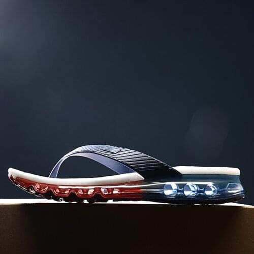 2021 New Summer Men Air Cushion Slippers High Quality No-slip Hard-wearing Casual Slippers Flip Flops Casual Men Shoes Size 46