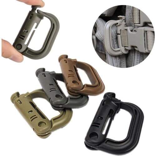 Outdoor D-Ring Hanging Buckle Carabiners Hooks Mountaineering Safety Buckle Key Chain Hiking Equipment Climbing Accessories