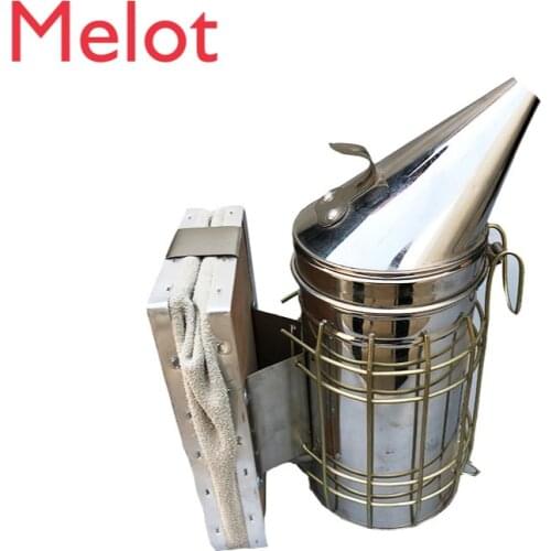 Stainless Steel Smoke Spray Cowhide Smoke Sprayer New Manual Smoke Spray Bee Repellent Beekeeping Tools