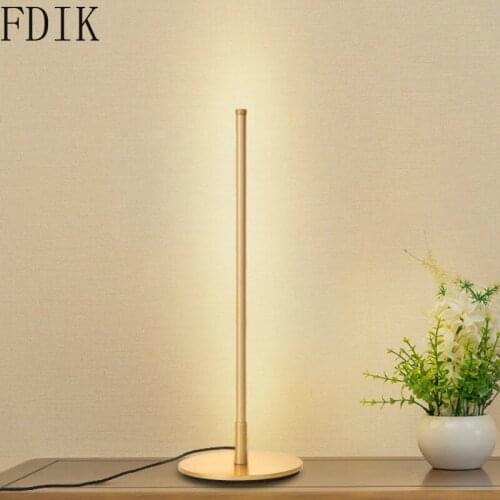 Nordic Creative Led Line Table Lamp Modern Minimalist Lighting for Living Room Study Night Light Bedroom Nightstand Luminaire