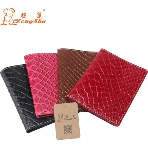 Alligator Passport Cover Travel Covers Passport Holder Brand Girls Travel PU Leather Passports Case