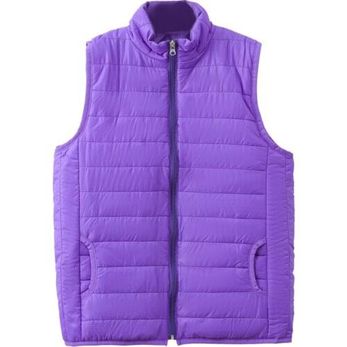 Popular autumn and winter jacket down jacket men women hooded fashion down jacket jacket vest cotton jacket casual purple jacket