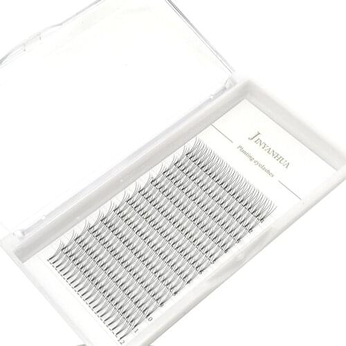 Russian Short Stem Pre Made Volume Fans 3d Eyelashes Mink Individual Cluster J/B/C/D Curl Lash Premade Eyelash Extensions Makeup