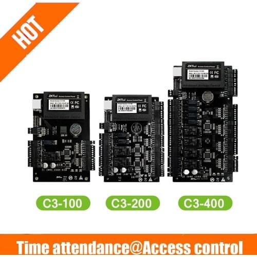 C3-100 C3-200 C3-400 IP-based Door Access Control Board Wiegand Access Control Panel ZK Card Access Control System