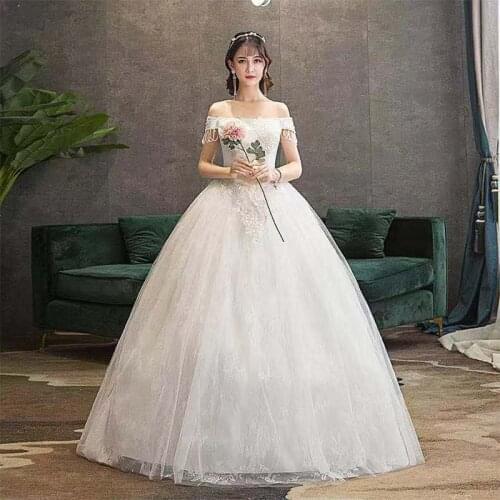 Wedding Dress Flowers Embroidery Beading Short Sleeves Elegant Tulle Plus Size Wedding Gowns For Women Vestidos De Novia G274