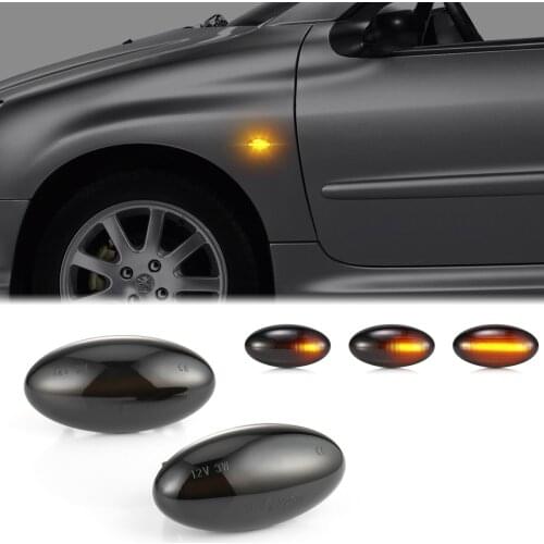 For Citroen C1 C2 C3 C5 C6 Jumpy LED Dynamic Turn Signal Side Marker Light Blinker For Peugeot 307 206 407 107 Car Styling