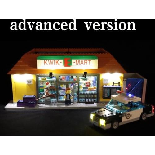 Led Light For Lego 71016 Building Blocks Creator City Street Compatible 16004 Simpsons Kwik-E-Mart Toys( light with Battery box)