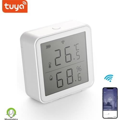 Smart Life WiFi Temperature and Humidity Sensor With Display,Works with Google Assistant,Alexa,Linkage Control With Tuya Device