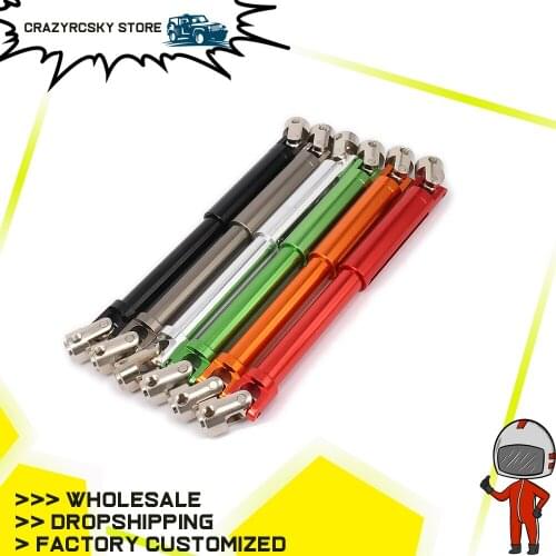 Aluminum universal rc drive shaft dogbone 106-138mm for rc model car axial scx10 masculino jeep wrangler 2pcs upgraded parts