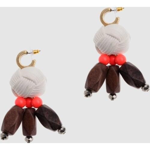 Amorita boutique design resin knit drop earrings