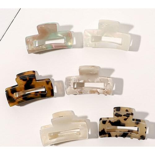 Vintage Claw Clip Women Hair Clip Elegant Colorful Small Acetate Crab for Hair Girls Hair Barrettes Hairclip Hair Accessories