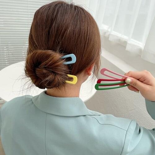 Fashion Hair Sticks Hairpin Elegant Simplicity Solid Color U Type Japan Hair Sticks Women Hair Accessories Girls Hair Pins New